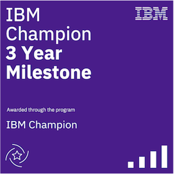 IBM Champion 3 Year Milestone